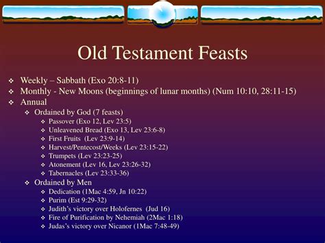Ppt Christ In Old Testament Feasts Powerpoint Presentation Free