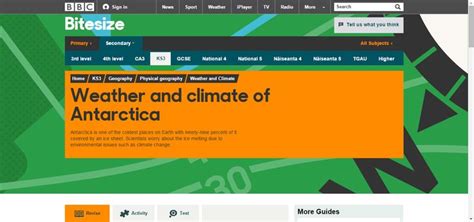 Bbc Ks3 Geography Weather And Climate Of Antarctica Revision 1