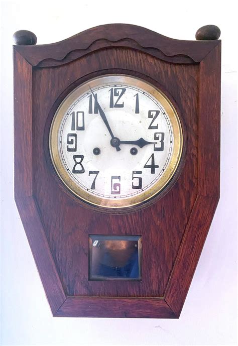Lot An Oak Cased Wall Clock