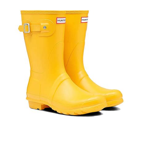 Hunter Original Short Wellies Yellow Free Delivery Options Womens