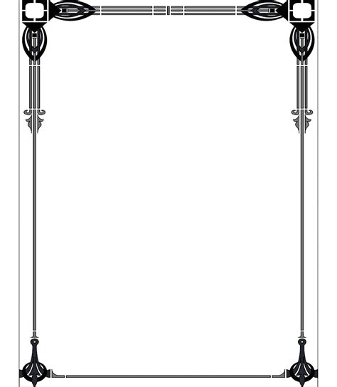 Black Border Art PNG HD | PNG Mart