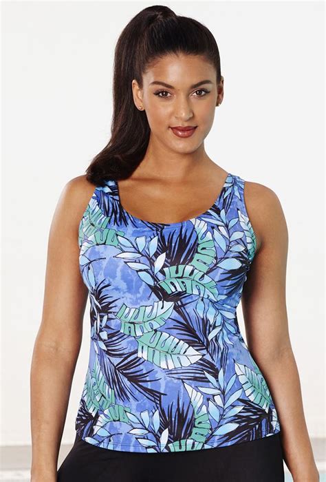 Aquabelle Royal Palm Tankini Top