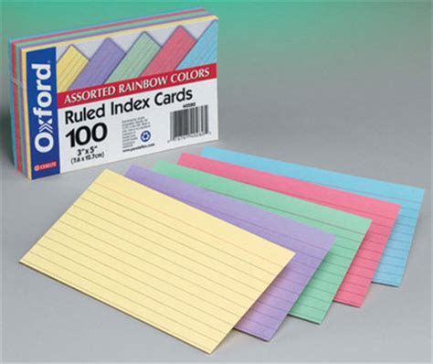Custom business cards, made your way. OXFORD INDEX CARDS 3x5 COLORED | The Coastline CC Bookstore