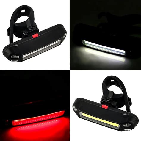 Sinalizador Traseiro Bike Luz Vermelho E Branco Recarreg Vel Lumens