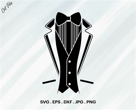 Tuxedo Svg Tux Svg Cut File For Cricut Clipart Digital Etsy