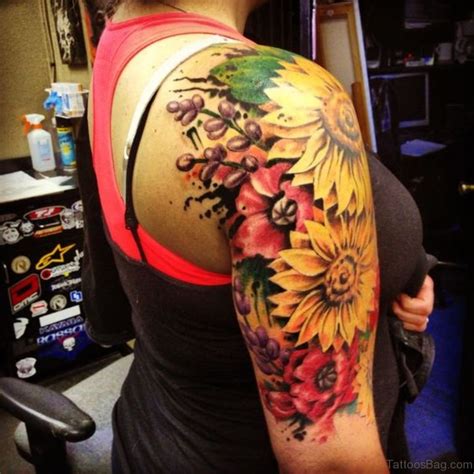 71 Stunning Sunflower Tattoos On Shoulder Tattoo Designs