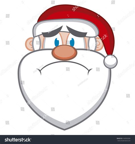 Vector Cute Cartoon Santa Claus Sad Stock Vector 164595260 Shutterstock