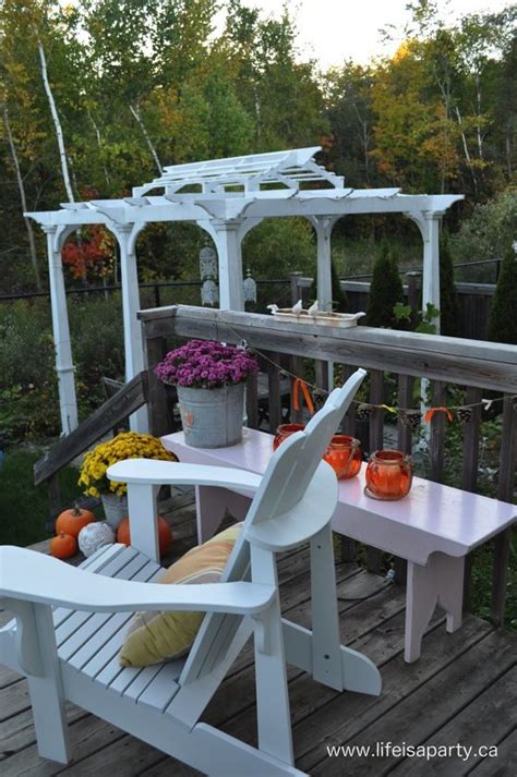 Fall Back Deck Fall Outdoor Decor Beautiful Pumpkins Fall Deck