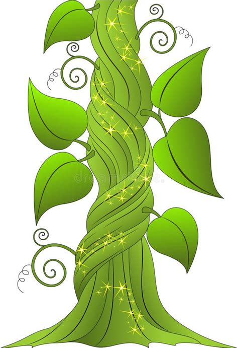 Beanstalk Grown From Magic Beans Stock Vector Illustration Of Large