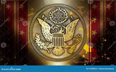 Symbol Of The United States Of Gold Stock Illustration Illustration