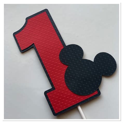 Mickey Mouse First Birthday Cake Topper Etsy