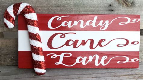 Candy Cane Lane Sign Christmas Candy Christmas Wreath Etsy