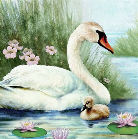 Swan Painting Swans Art Animal Paintings