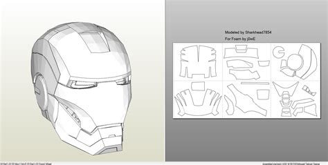 If you want to dress up as him, but not spend gather your supplies. Foamcraft .pdo file template for Iron Man - Mark 4 & 6 ...