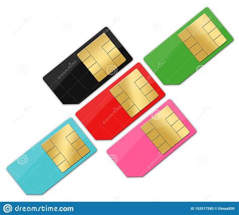 Illustration Of A Sim Card For A Mobile Phone Or Smartphone On A