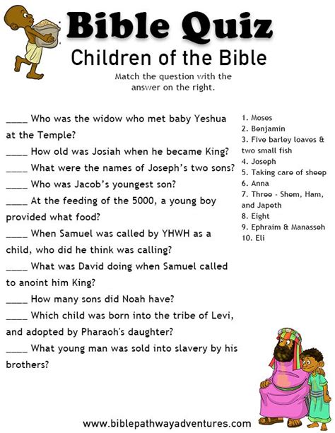 Children Of The Bible Bible Lessons For Kids Bible Quiz Bible Study