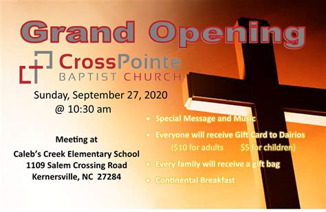 Crosspointe Baptist Church Grand Opening — Usa Church Planters