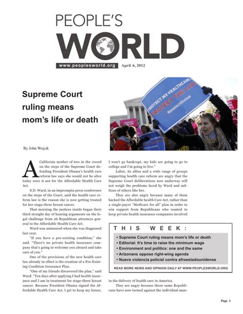 Supreme Court Ruling Means Mom S Life Or Death