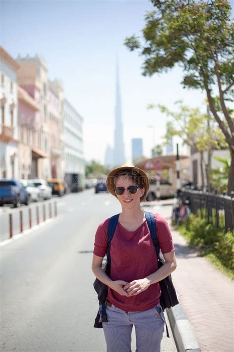 Young Tourist Woman In Dubai Stock Image Image Of Traditional Famous