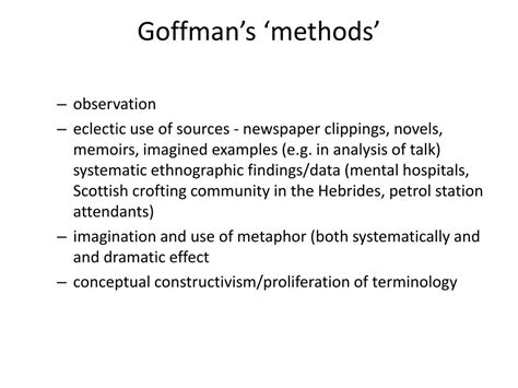 Ppt Goffman And Stigma General Reflections Powerpoint Presentation