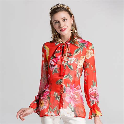 High Quality Runway Woman Blouses Shirt Blusas 2018 Fashion Spring New