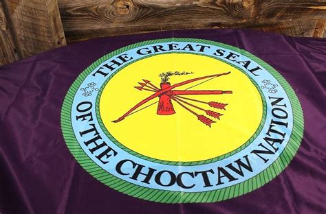 The Great Seal Of The Choctaw Nation Screened Flag 3 X 5 The