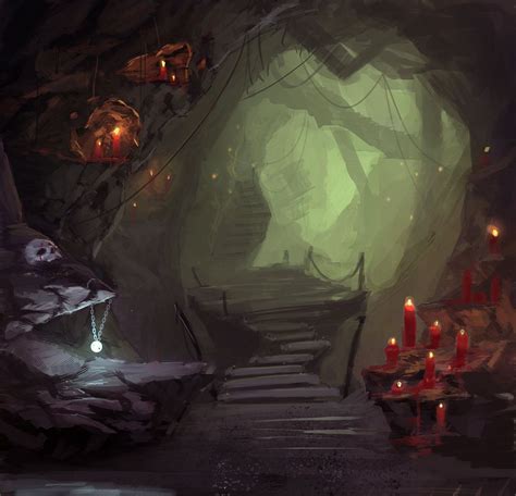 Cave By Greyhues On Deviantart Fantasy Background Scene Art Concept Art