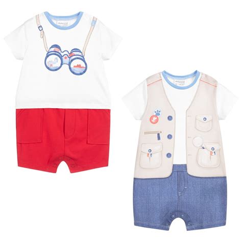 Mayoral Newborn Baby Cotton Shorties 2 Pack Childrensalon Outlet
