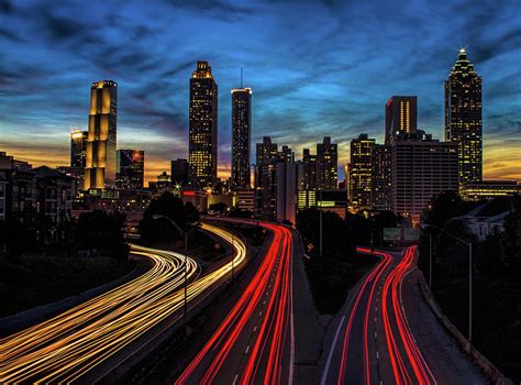 Atlanta Skyline At Sunset Photograph By Mark Chandler Fine Art America