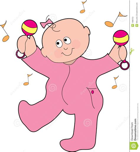 Dancing Baby Girl Stock Illustration Illustration Of