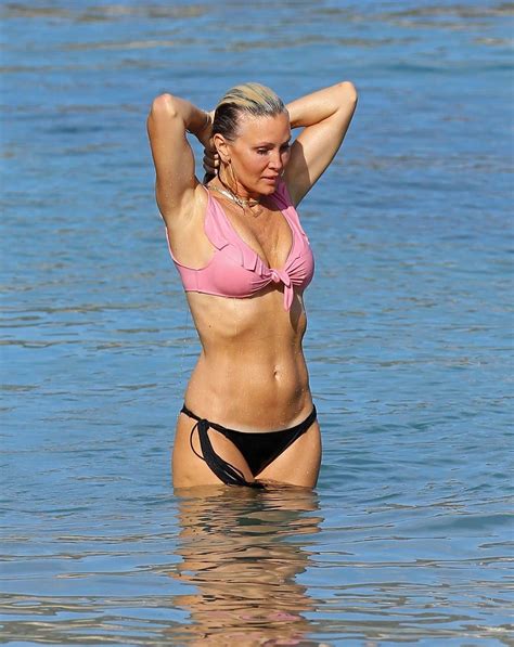 Caprice Bourret Bikini Candids At The Beach In Ibiza GotCeleb