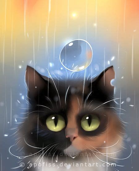 Love Thisa Mellow Cat In The Rain Art Anime Art Tutorial Art Friend