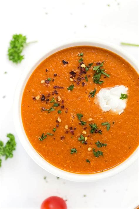 The Best Roasted Red Pepper Soup Recipe Stuffed Pepper Soup