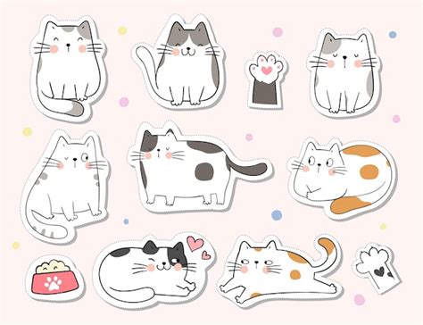 Free Printable Cat Stickers Printable Templates