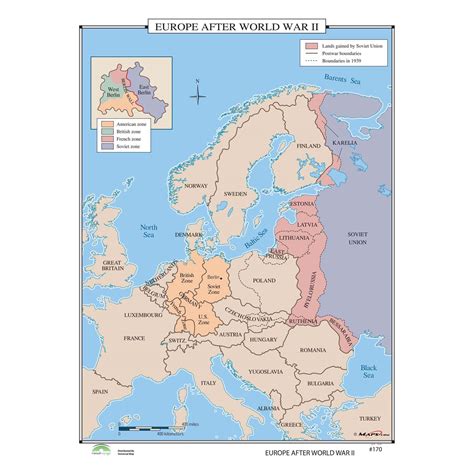 Europe After World War Ii Map Shop Us And World History Maps