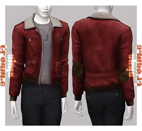 Tigerlilys Sims 4 Cc Finds — Simstrouble Aviator Jacket No Patches
