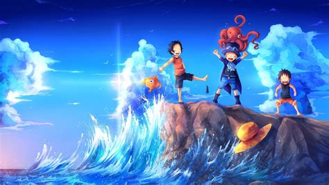 1920x1080 Children One Piece Monkey D Luffy Portgas D Ace Sea Strawhat