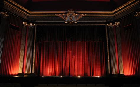 Hd Wallpaper Red Window Curtains Theatre Waiting Stage