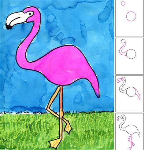 How To Draw A Flamingo Art Projects For Kids
