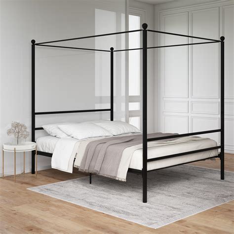 Collection of modern frames usually depends upon the type of décor, size of bedroom, cost and such. Mainstays Queen Black Metal Canopy Bed, Multiple Options ...