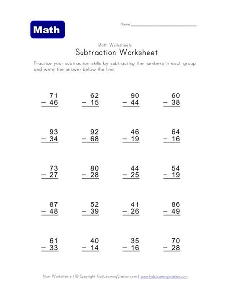 Subtracting Mixed Numbers With Borrowing Free Worksheets