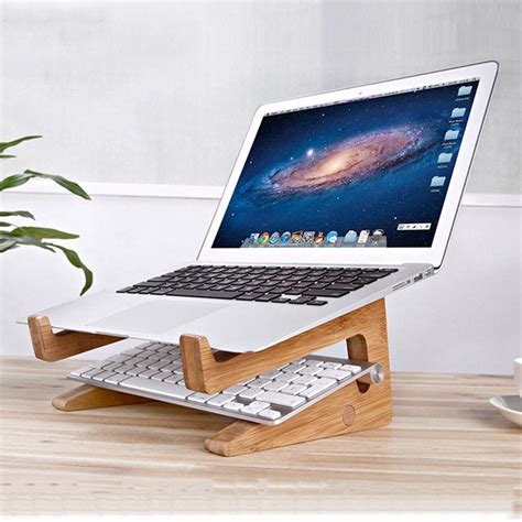 Detachable Laptop Desk Laptop Stand Wooden Holder Mount For Macbook