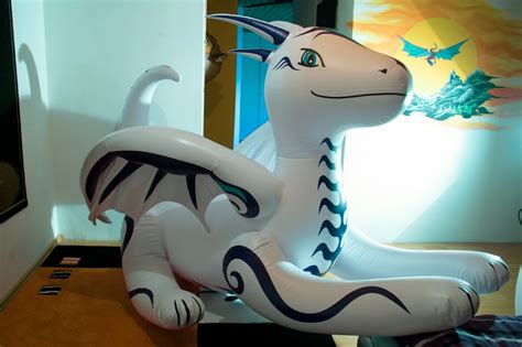 Custom Inflatable Cartoon Model Inflatable White Dragon With Wings For Advertising Buy