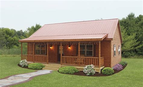 One Story Musketeer Log Cabin With Metal Roof Cozy Cabins Llc