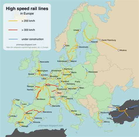 Europe Rail Map Europe Mappery Gambaran