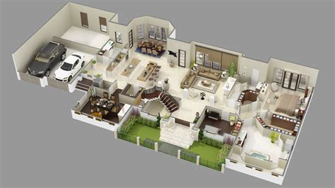 European House Plan With 5 Bedrooms And 55 Baths Plan 9643