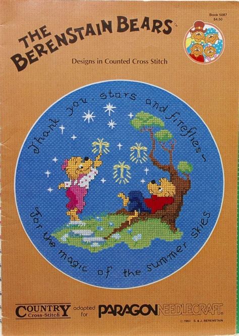 Subcategory of cross stitch and embroidery. "Berenstain Bears" Paragon counted cross stitch pattern # ...