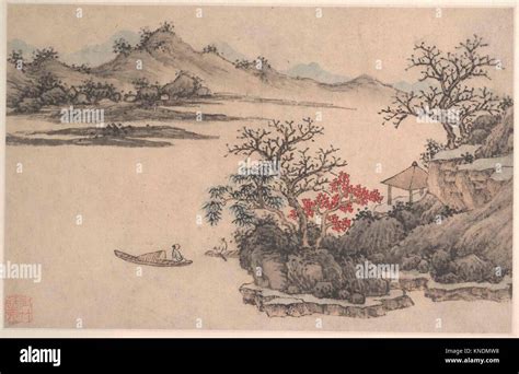 Landscape With Autumn Foliage Artist Attributed To Shen Zhou Chinese