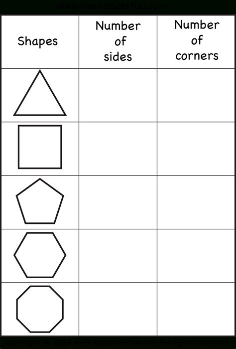 2d Shapes Worksheets 2nd Grade Polygon Shapes Printable Worksheets