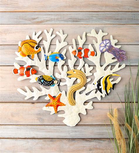 Coral And Sea Life Metal Wall Art Wind And Weather